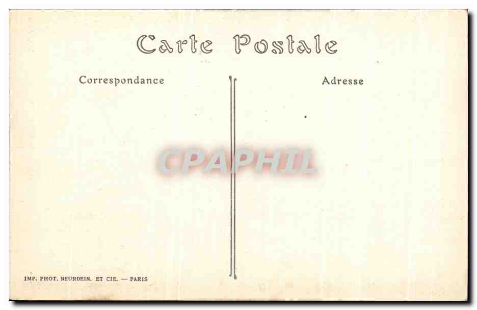 CPA Cathedrale De Bourges Voussure Du Portail Central — Verso