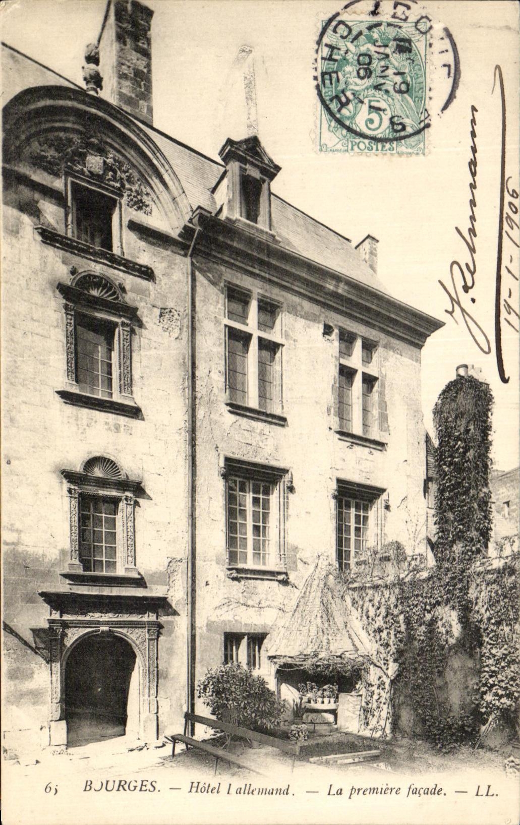 CPA Bourges Hotel Lallemand La Premiere Facade
