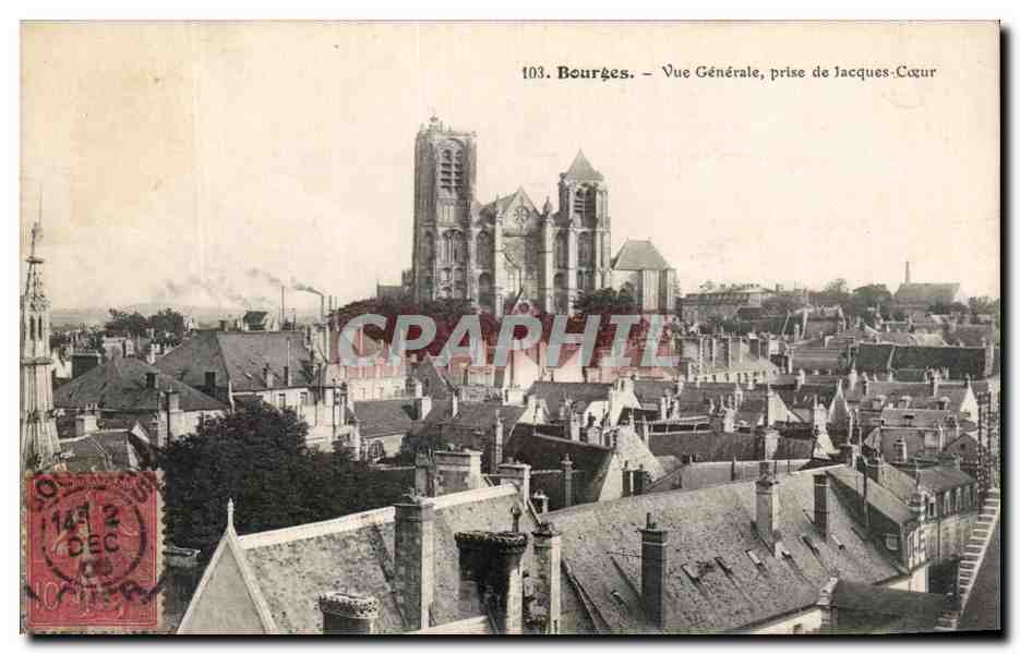 CPA Bourges Vue Generale Prise De Jacques Coeur