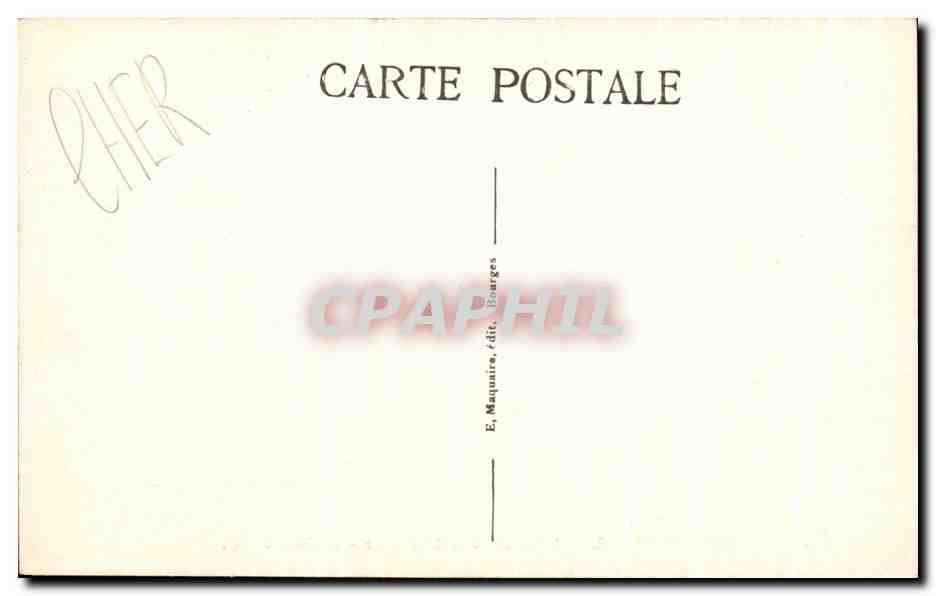 CPA Bourges Interieur De La Cathedrale La Grande Nef — Verso