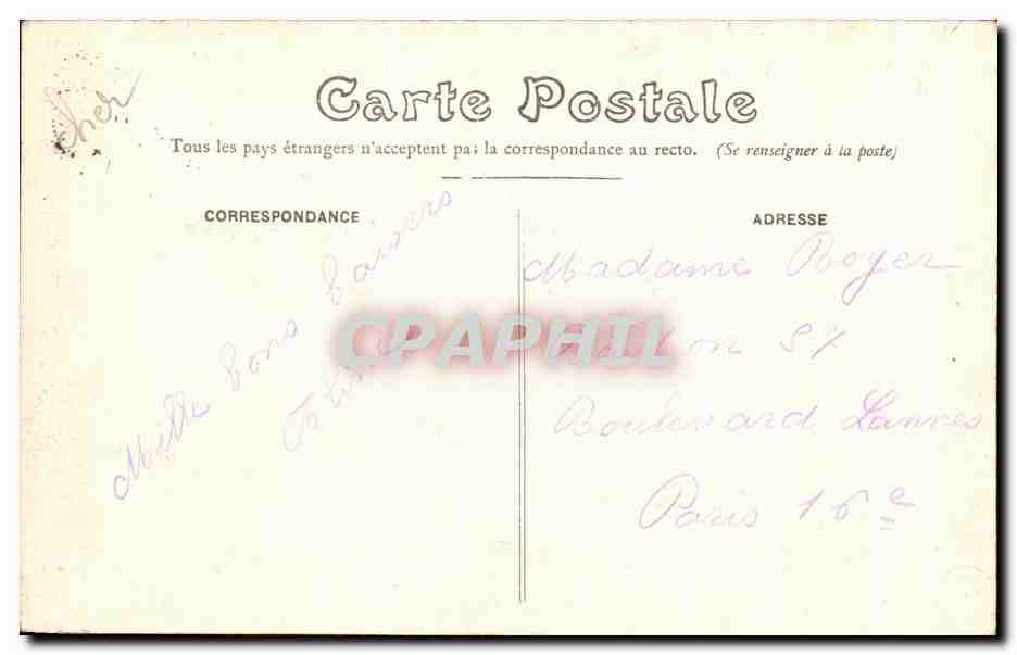 CPA Bourges A Vol D'Oiseau Vue Prise De La Cathedrale — Rückseite