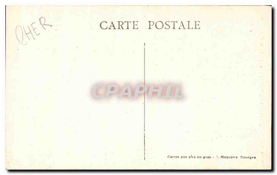 Bourges - Intérieur de la Cathédrale - Vue transversale - Éditeur S.M. n°277 — Back