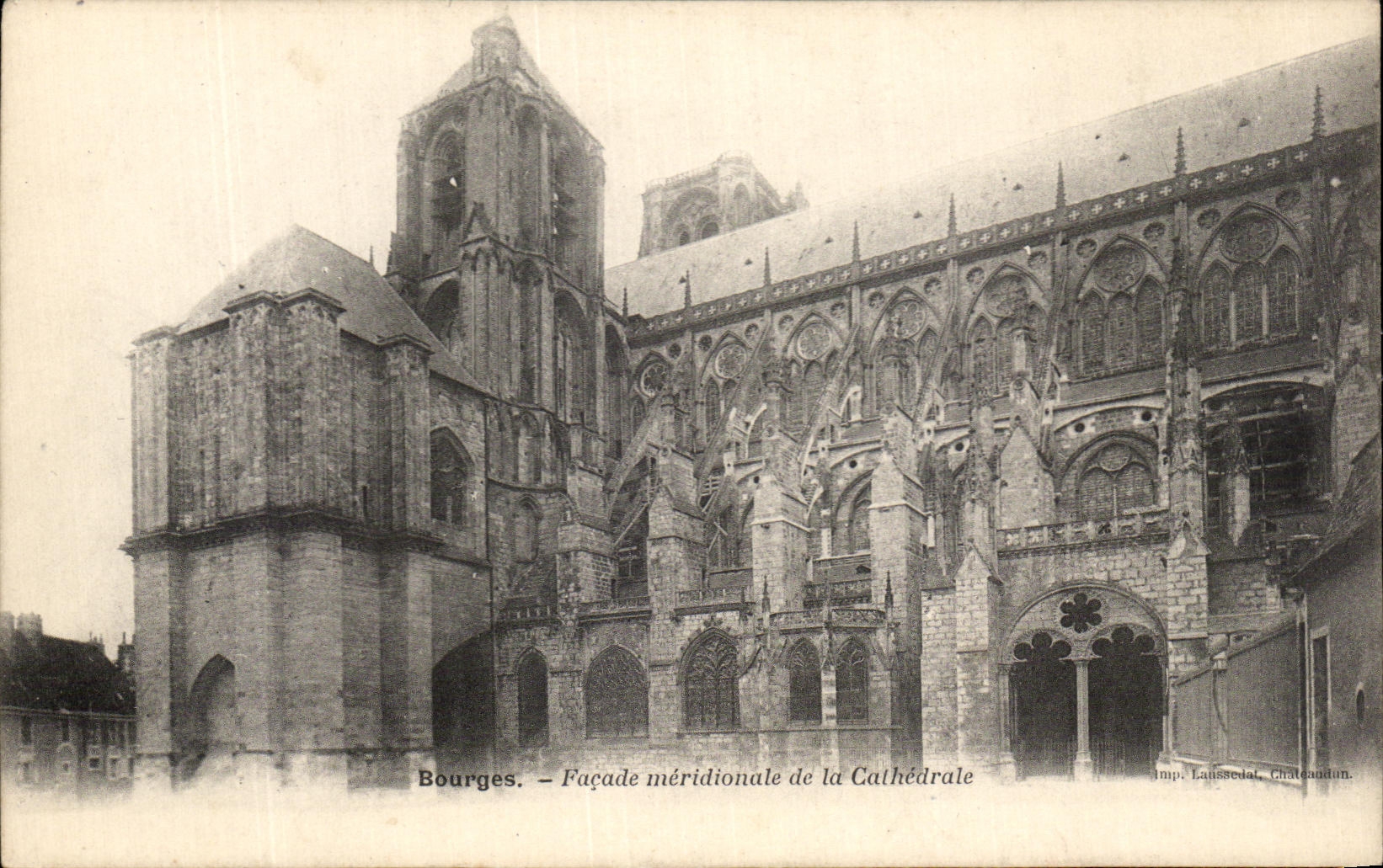 CPA Bourges Facade Meridionale De La Cathedrale