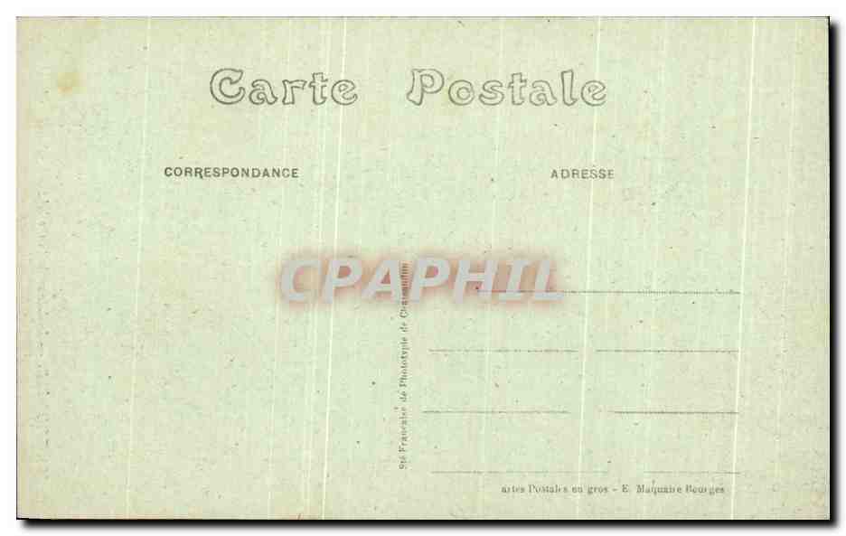 CPA Bourges Interieur De La Cathedrale La Grande Nef — Rückseite