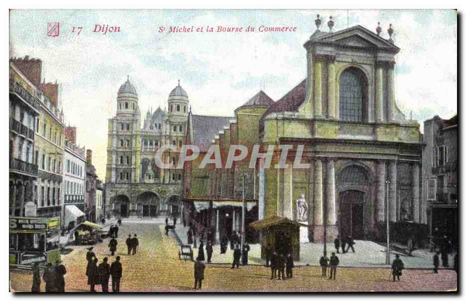 CPA Dijon St Michel et la Bourse du Commerce