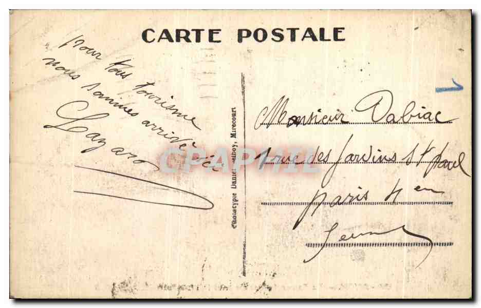 CPA Dijon La Bourse du Commerce et L'Eglise Saint Michel — Rückseite