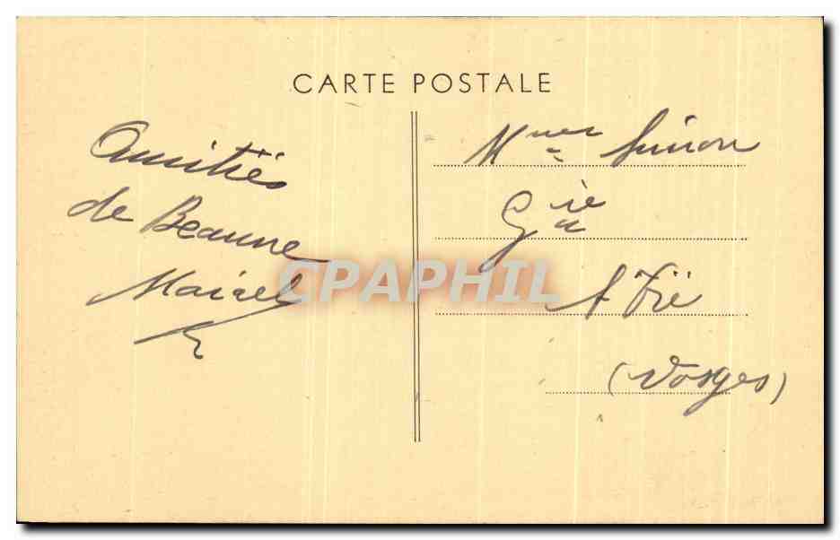 CPA Notre Dame de Beaune Vierge noire miraculeuse — Rückseite
