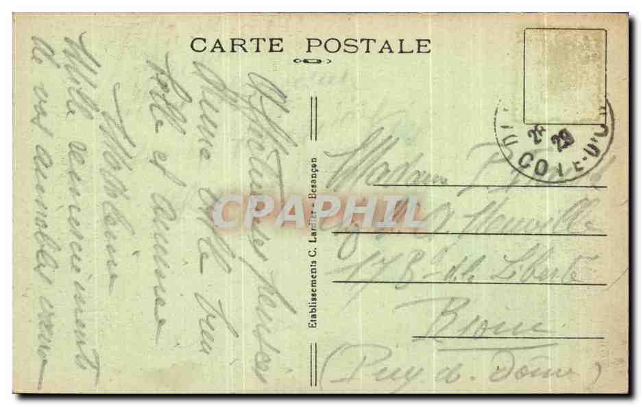 CPA Dijon Musee Salle des Gardes Cheminee — Rückseite