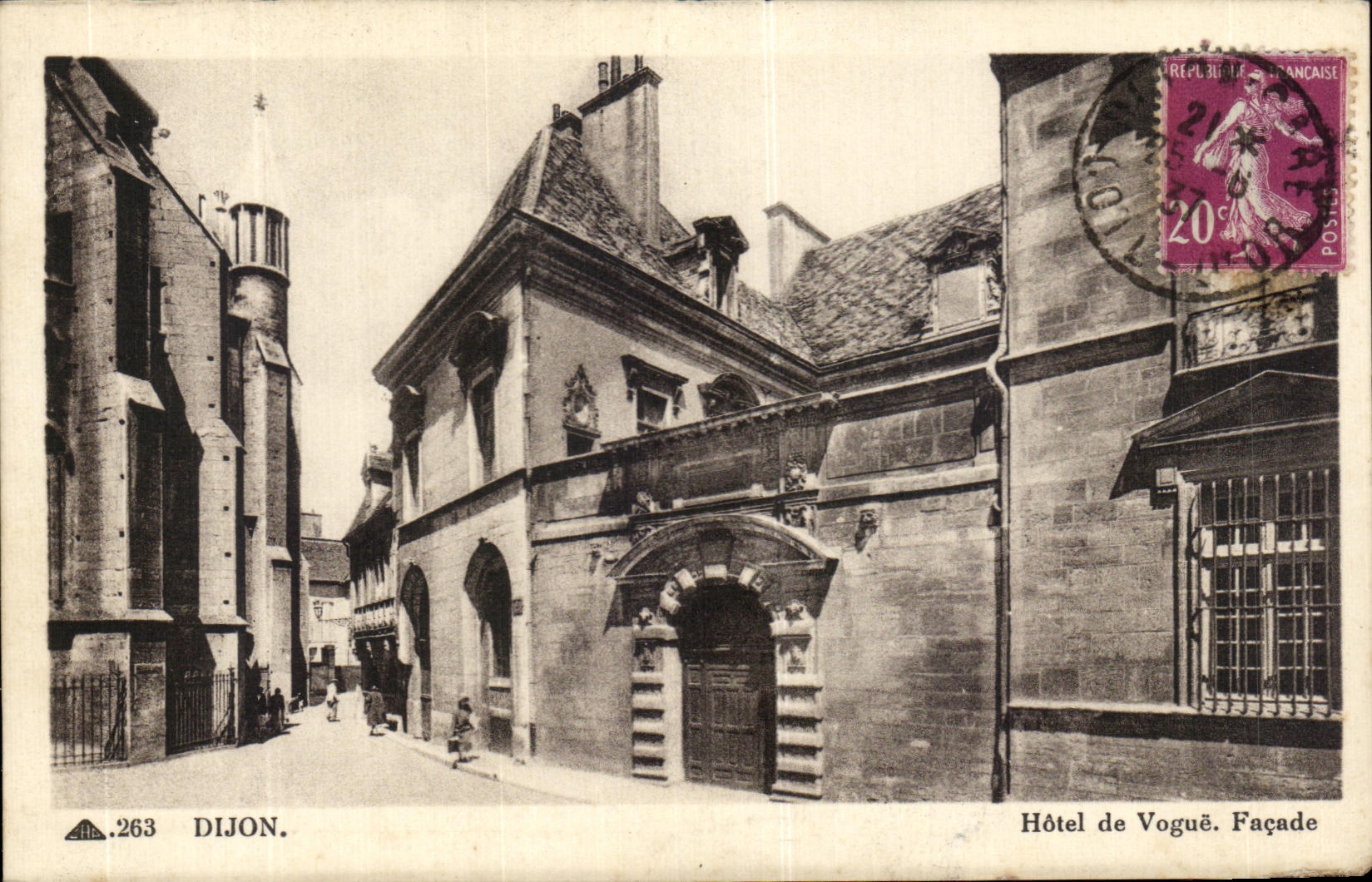 CPA Dijon Hotel de Vogue Facade