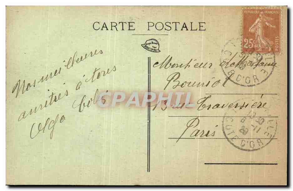 CPA Is Sur Tille L'eglise et le Monument — Rückseite