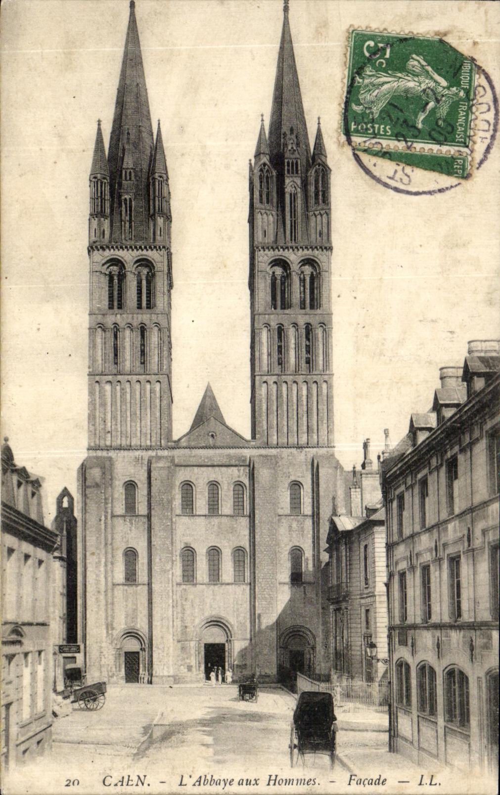 CPA Caen L'Abbaye Aux Hommes Facade