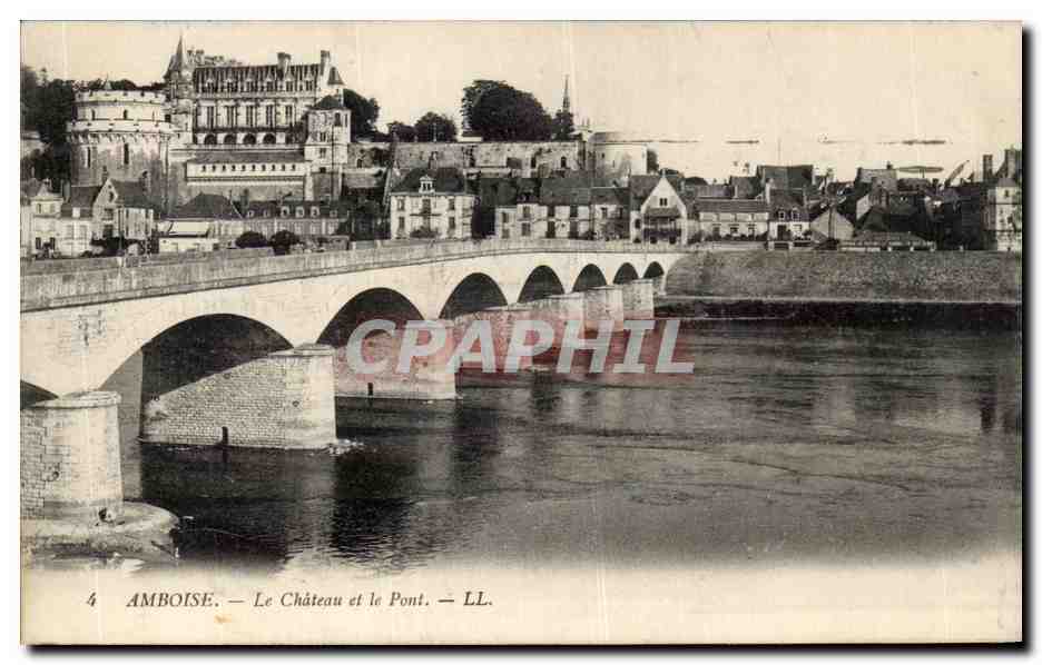 CPA Amboise Le Chateau Et Le Pont