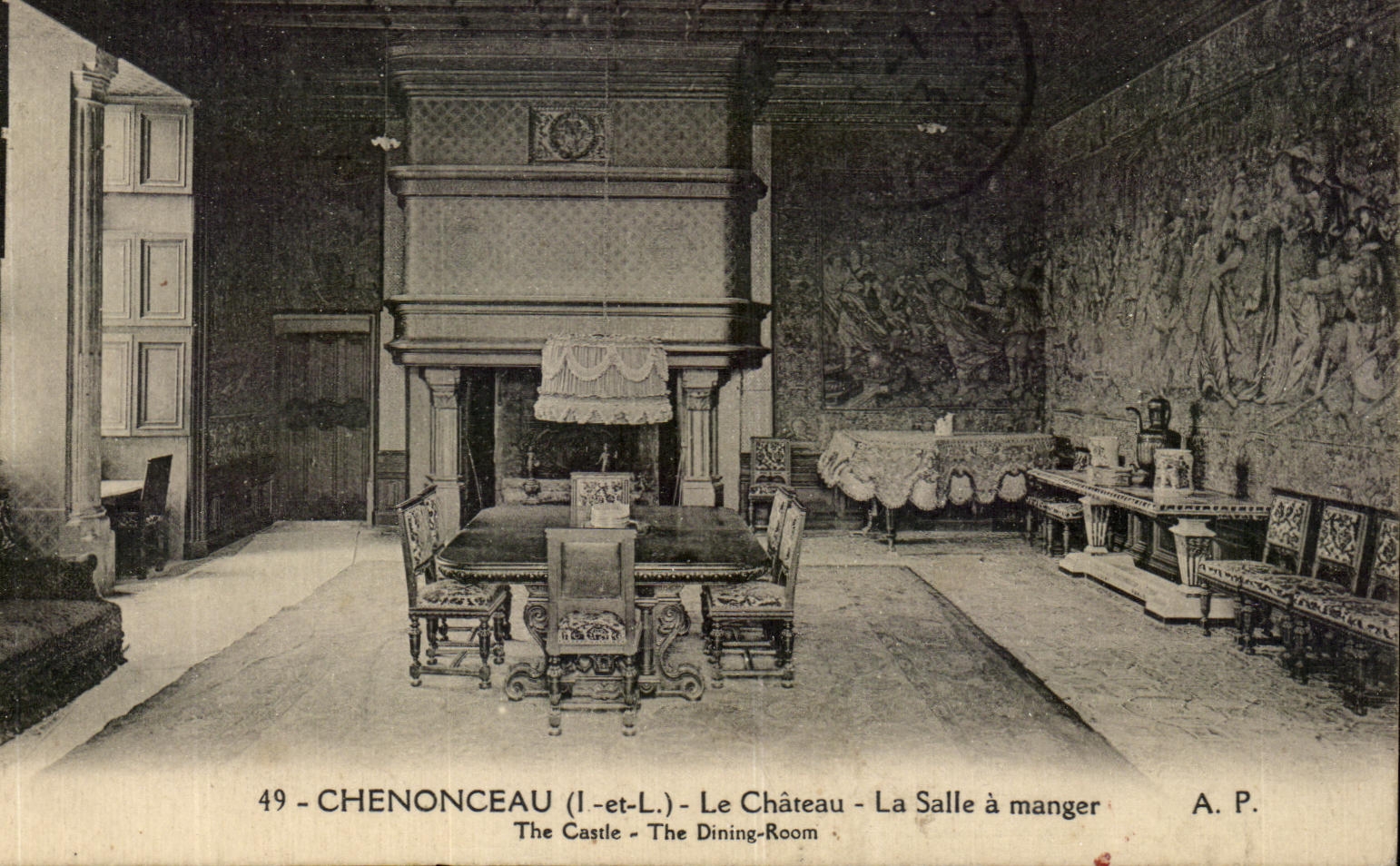 CPA Chenonceau Le Chateau La Salle A Manger The Casrle The Dining Room
