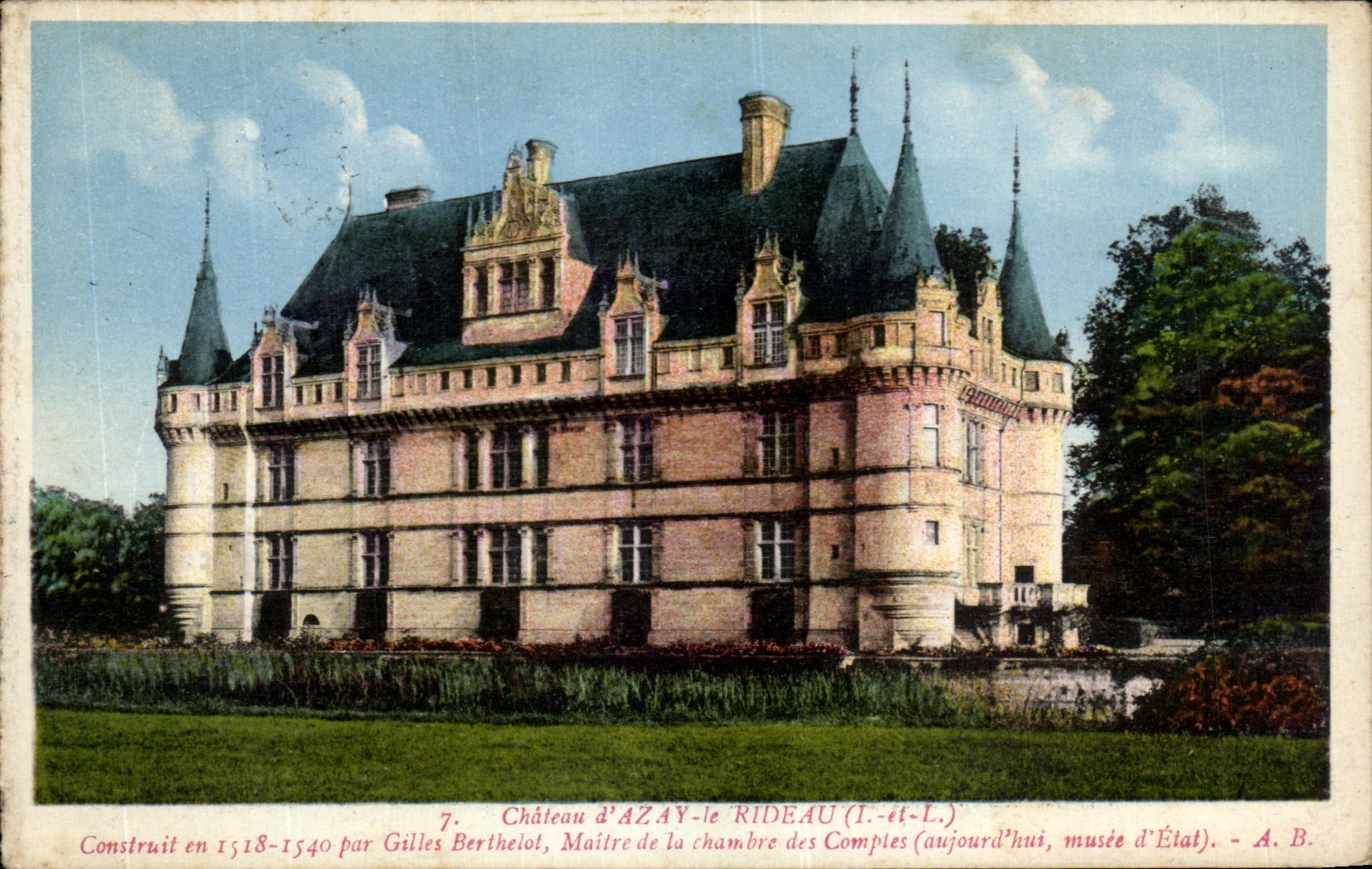 CPA Chateau d'Azay Le Rideau Pur Gilles Berthelot Maitre De La Chambre Des Comples