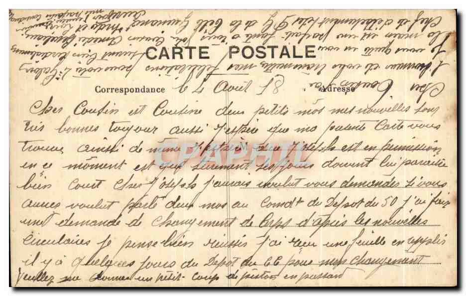 CPA Chateau De La Celle Guenand — Rückseite