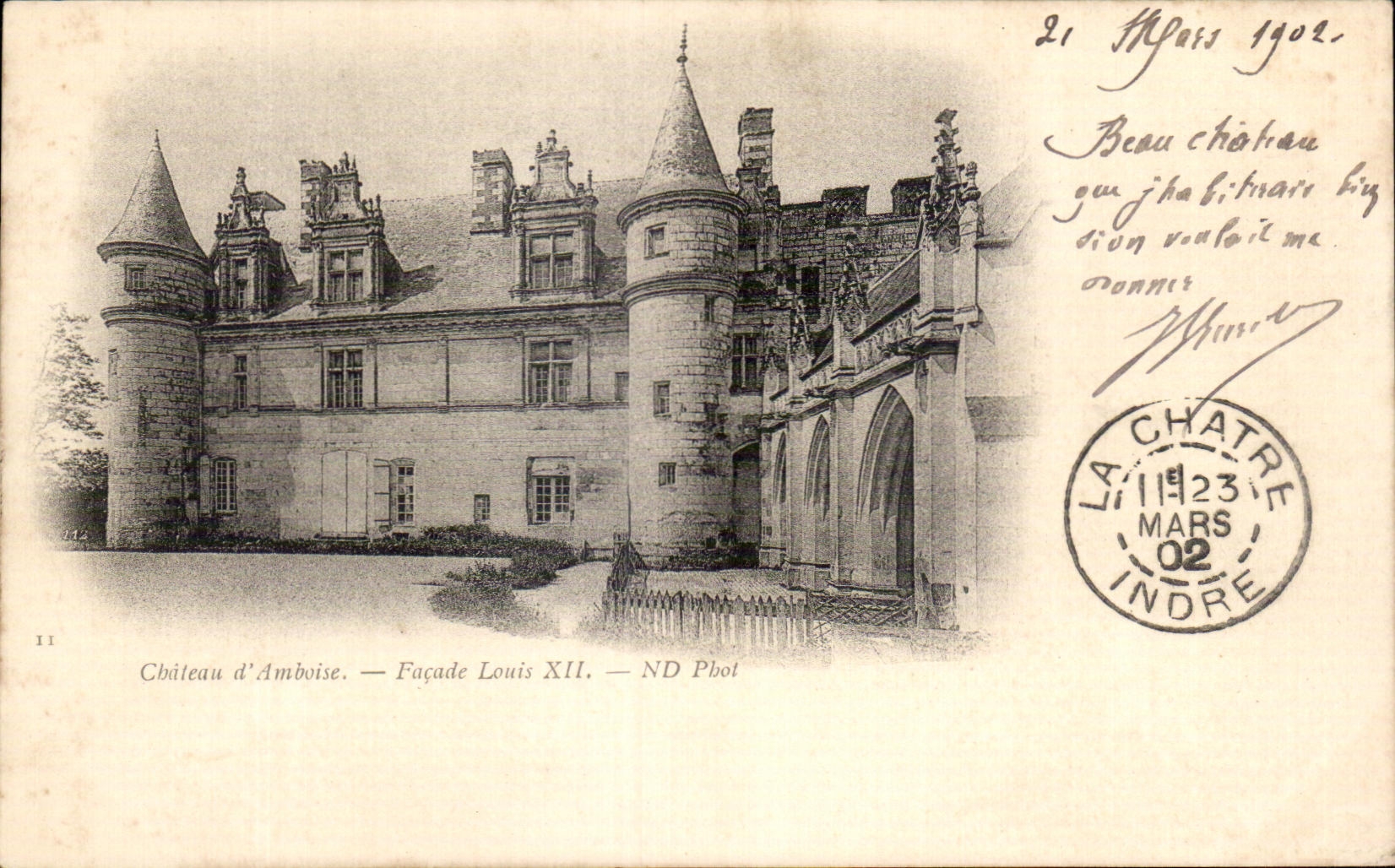 CPA Chateau d'Amboise Facade Louis XII
