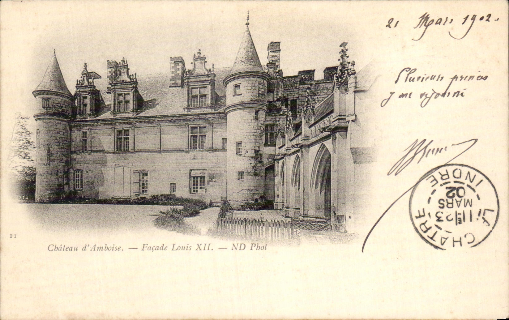 CPA Chateau d'Amboise Facade Louis XII