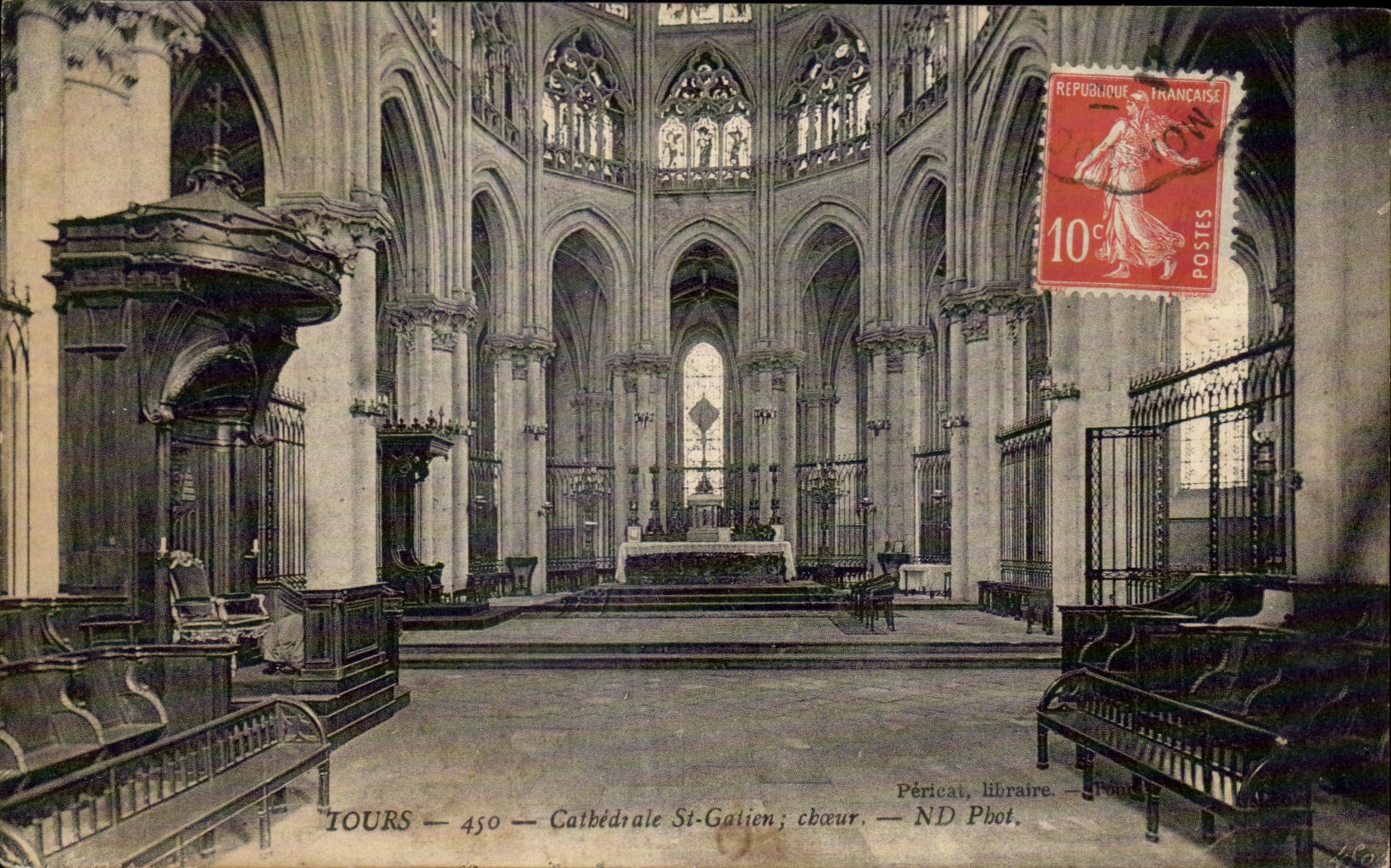 CPA Tours Cathedrale St Gatien Choeur