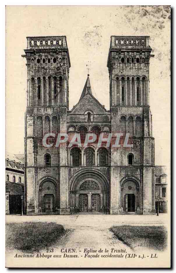 Caen - Ancienne Abbaye aux Dames - Façade occidentale (XIIe s.) - LL