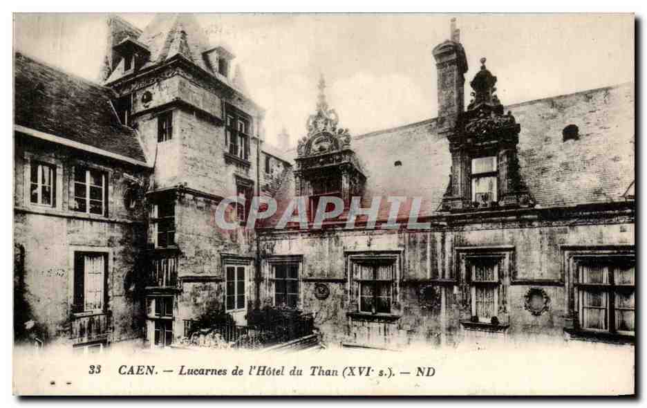 CAEN — Lucarnes de l'Hôtel du Than (XVIe s.) — ND