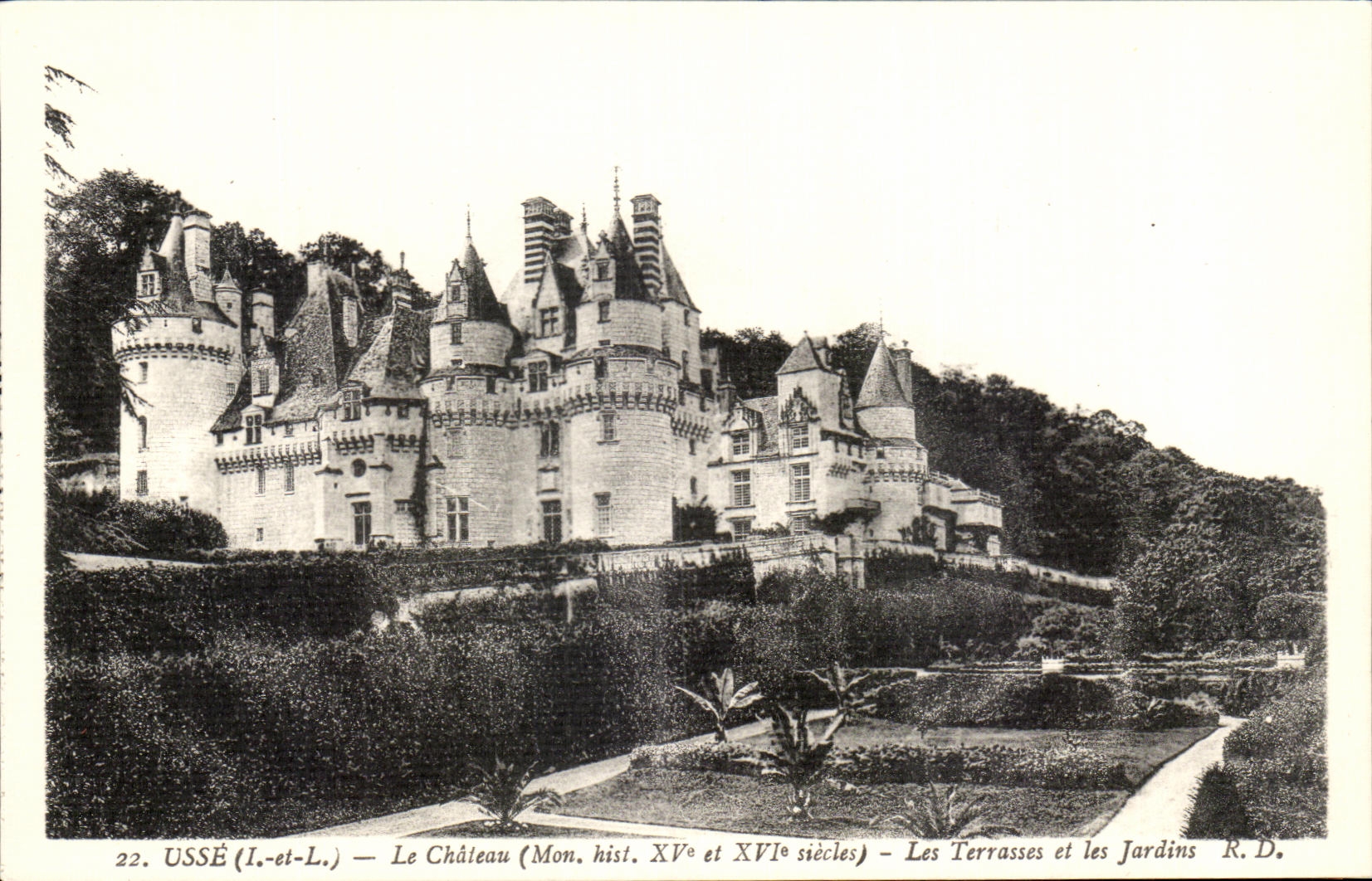 CPA Usse Le Chateau Les Terrasses et les Jardins