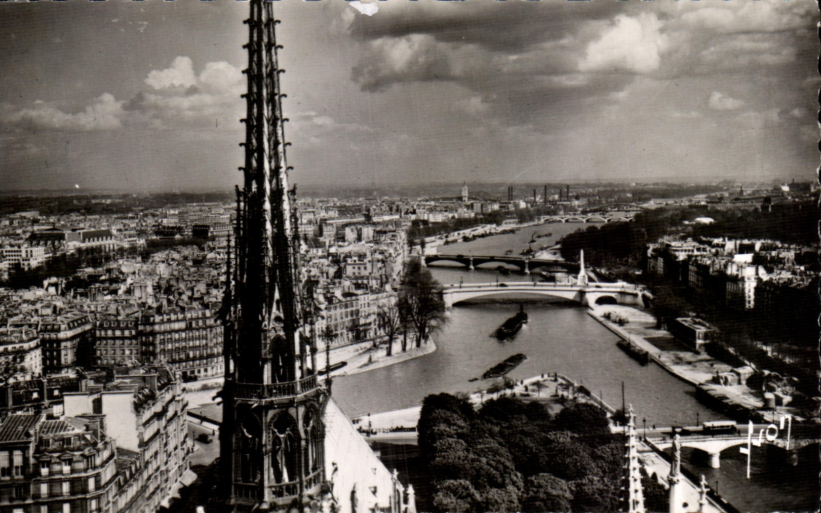 CPA Paris En Flanat Vue Panoramique Prise De Notre Dame