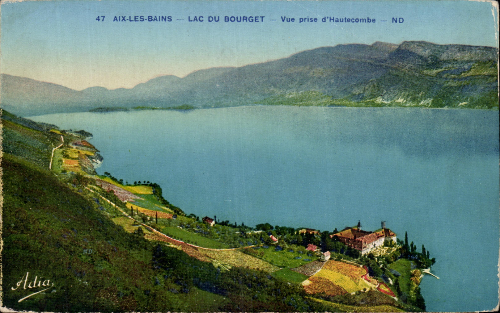 Aix-les-Bains — Lac du Bourget — Vue prise d'Hautecombe — Adia