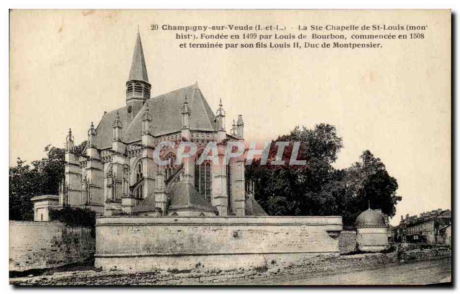 CPA Champigny Sur Veude La Ste Chapelle De St Louis Fondee En Par Louis De Bourbon