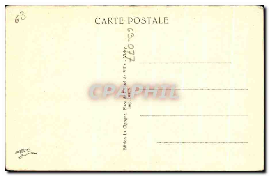 See Chambon — Allgemeiner Blick vom Strand, Wald und Monts Dore — Edition La Cigogne, Vichy — Rückseite