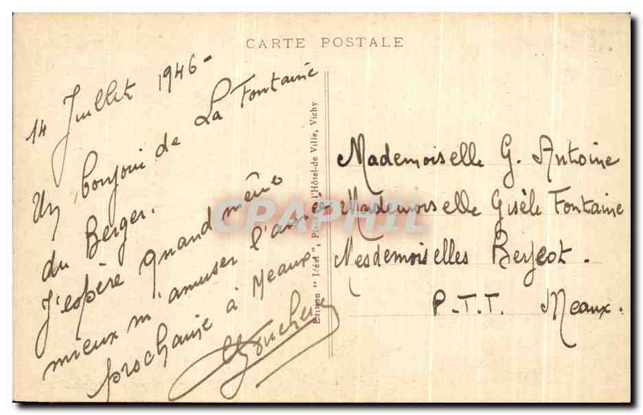 Royat-les-Bains — Das Casino und das Castel-Hôtel — Ideal 4240 — Rückseite