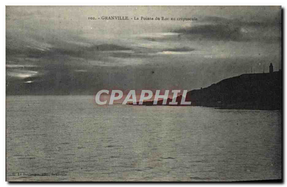 CPA Granville La Pointe Du Roc Au Crepuscule