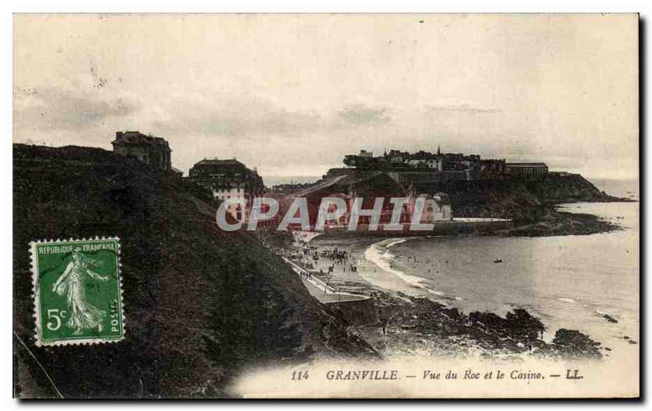 CPA Granville Vue du Roc Et Le Casino