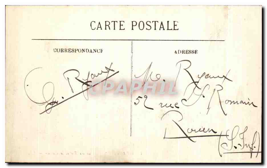 CPA Granville Vue du Roc Et Le Casino — Verso