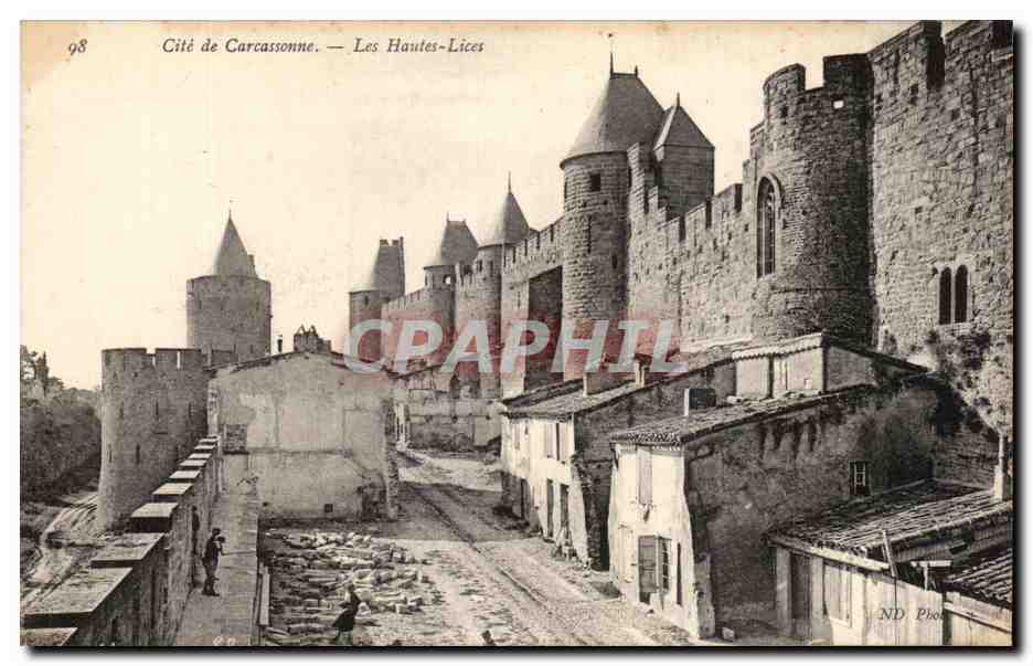 CPA Cite de Carcassonne Les Hautes Lices