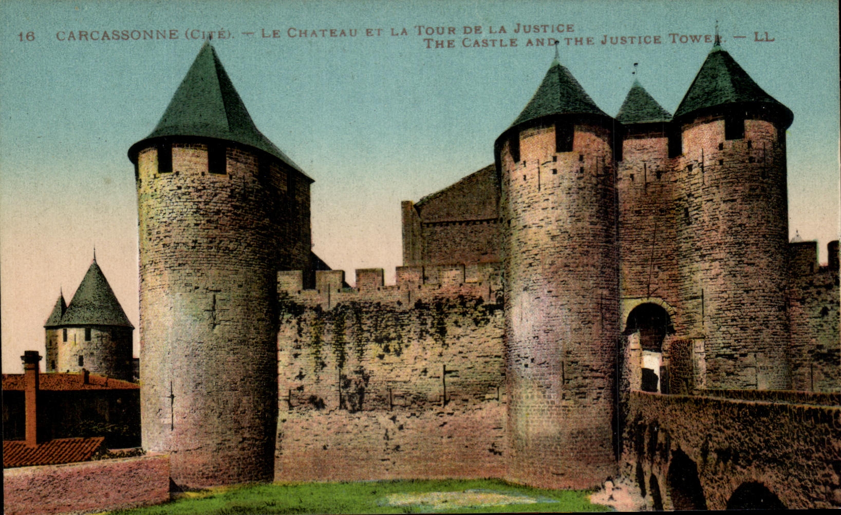Carcassonne (Cité) — Le Château et la Tour de la Justice — LL