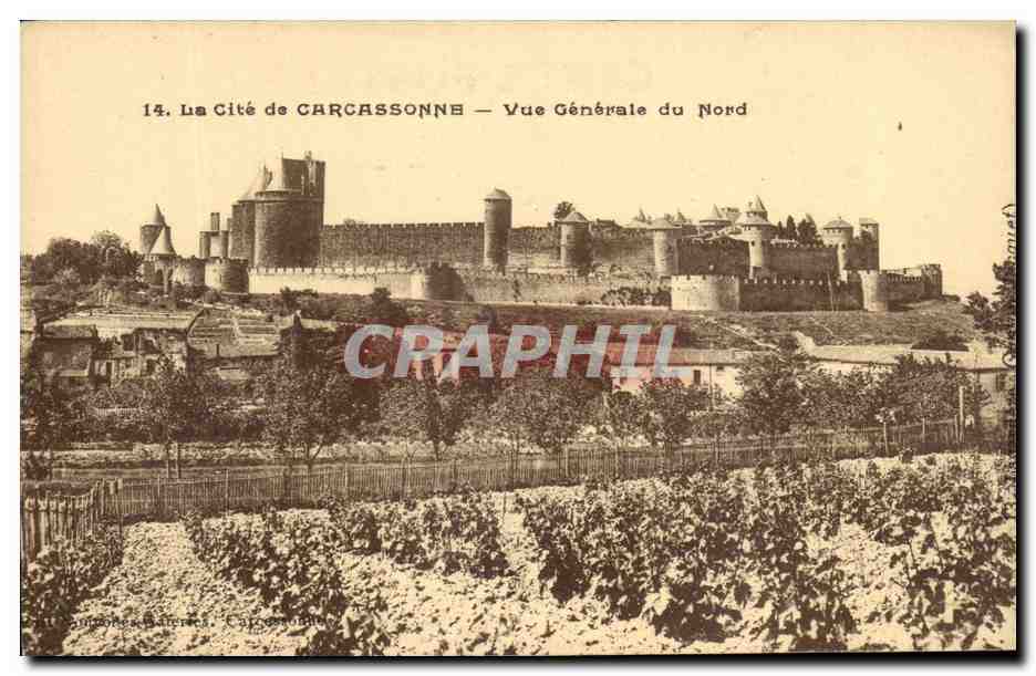 CPA la Cite de Carcassonne Vue cenerale du Nord
