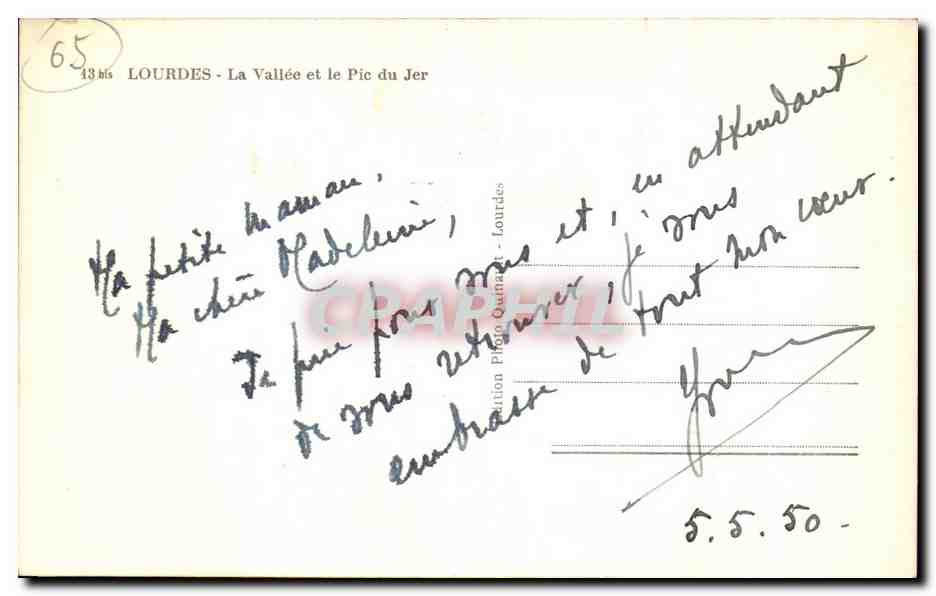 CPA Lourdes La Vallee et le Pic du Jer Moutons  — Verso