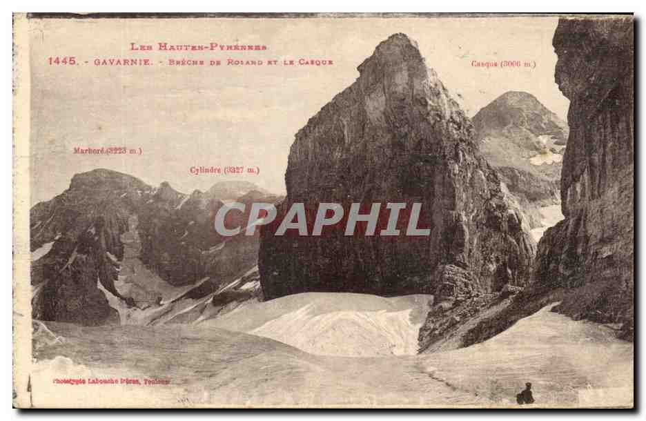 CPA Gavarnie Breche de Roland et le casque 