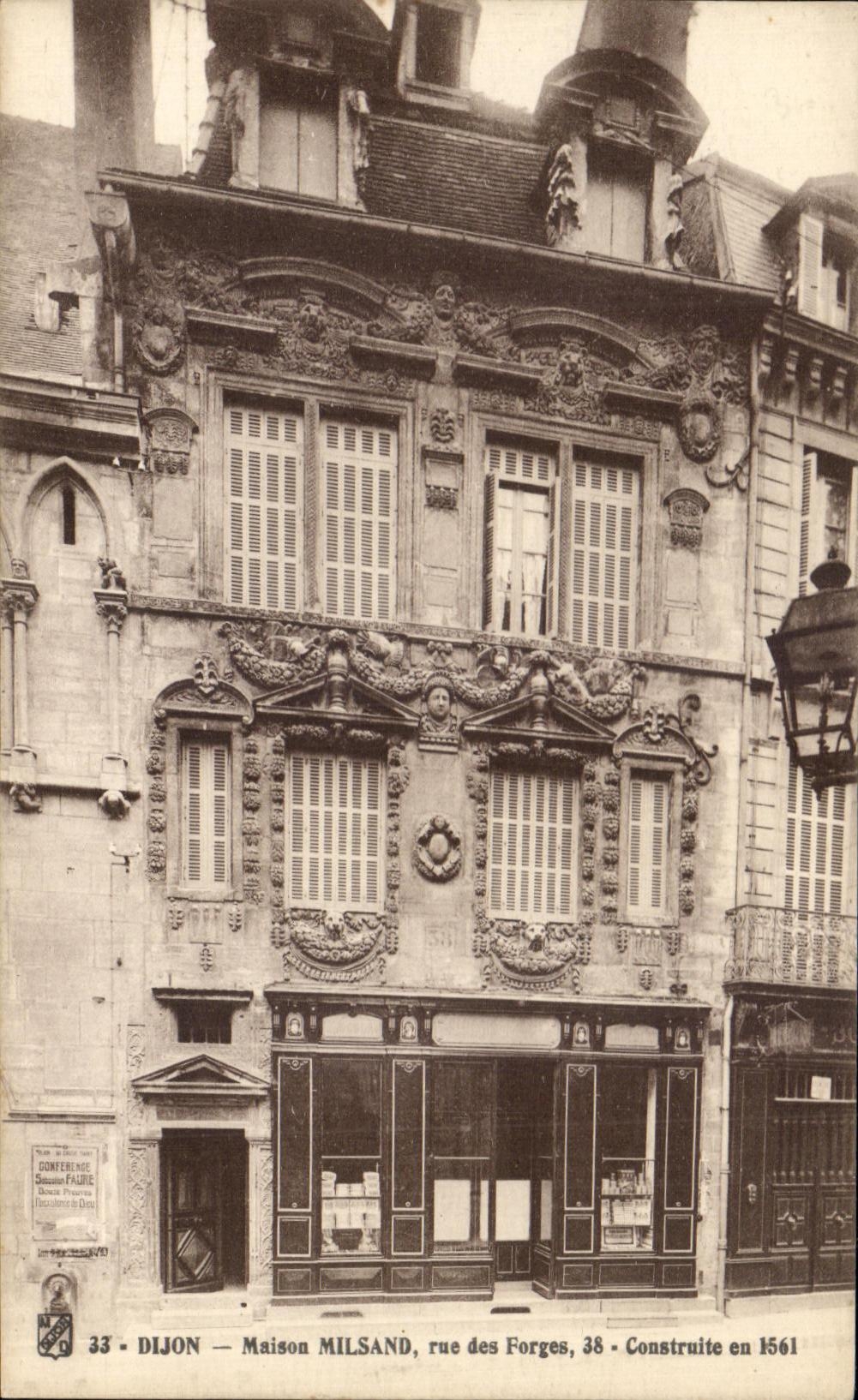 CPA Dijon Maison Milsand rue des Forges 