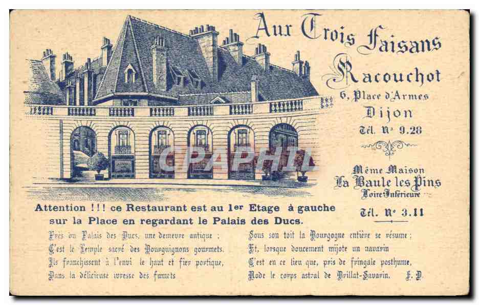 CPA Dijon aux trois faisans Place d'armes 