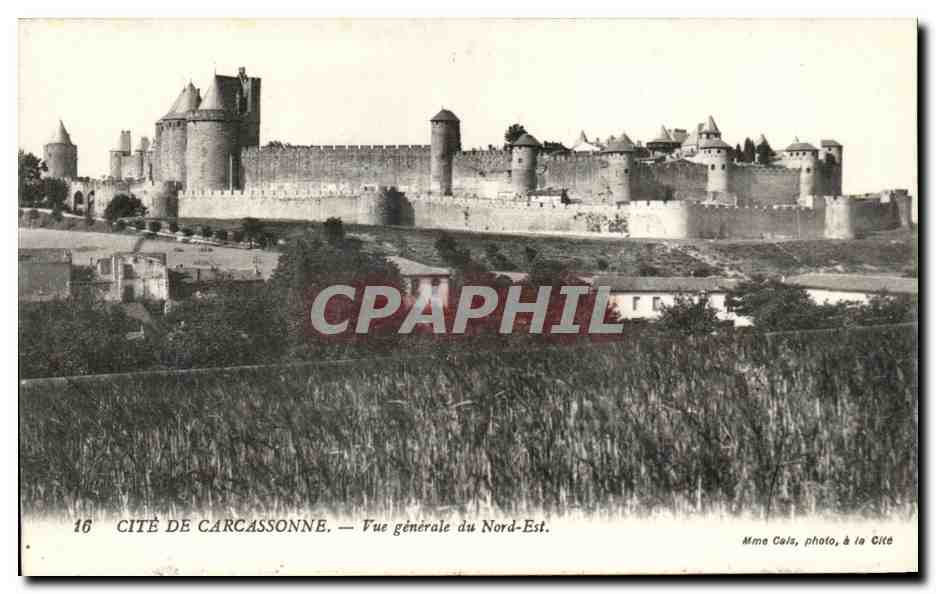 CPA La Cite de Carcassonne Vue Generale du Nord Est