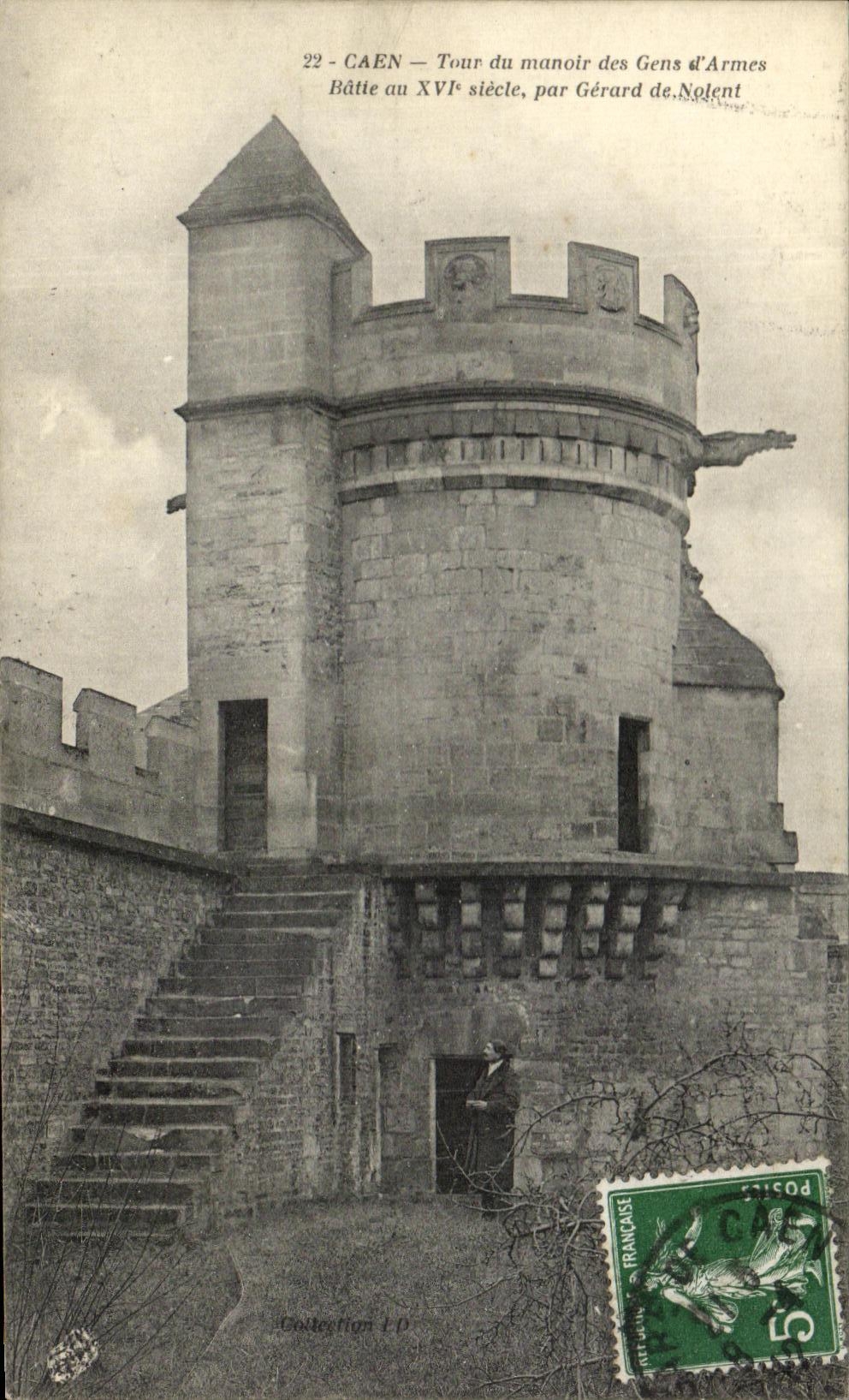 CPA Caen Tour du manoir des Gena d'Armes Gerard de Nolent