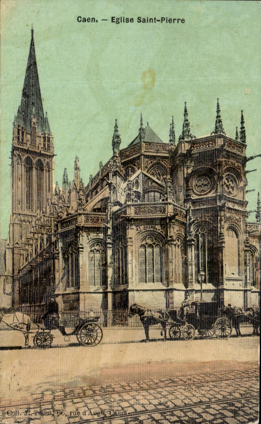 CPA Caen Eglise Saint Pierre (carte toilee)