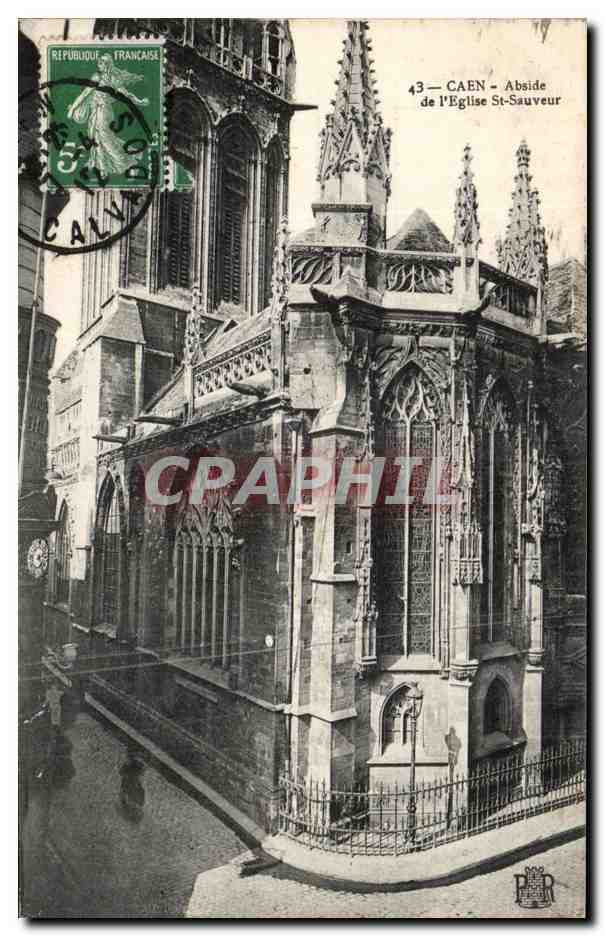 CPA Caen Abside de I'Eglise St Sauveur