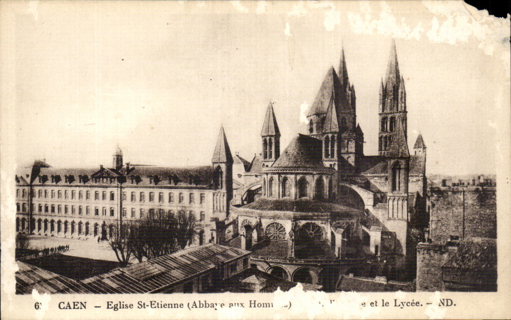 CPA Caen Eglise St Etienne Abbaye Aux hommes