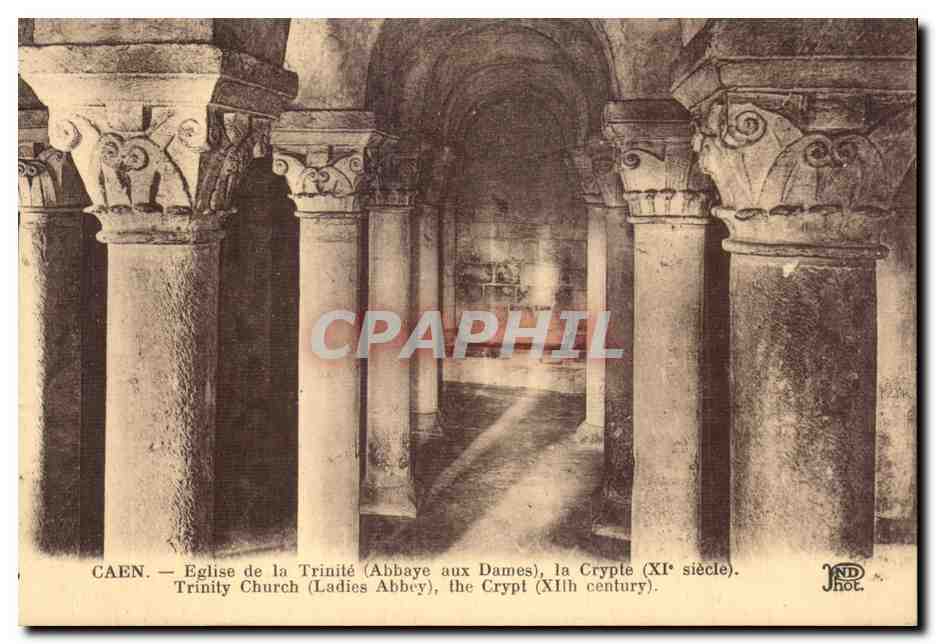 CPA Caen Eglise de la Trinite ou Abbaye aux Dames La Crypte 