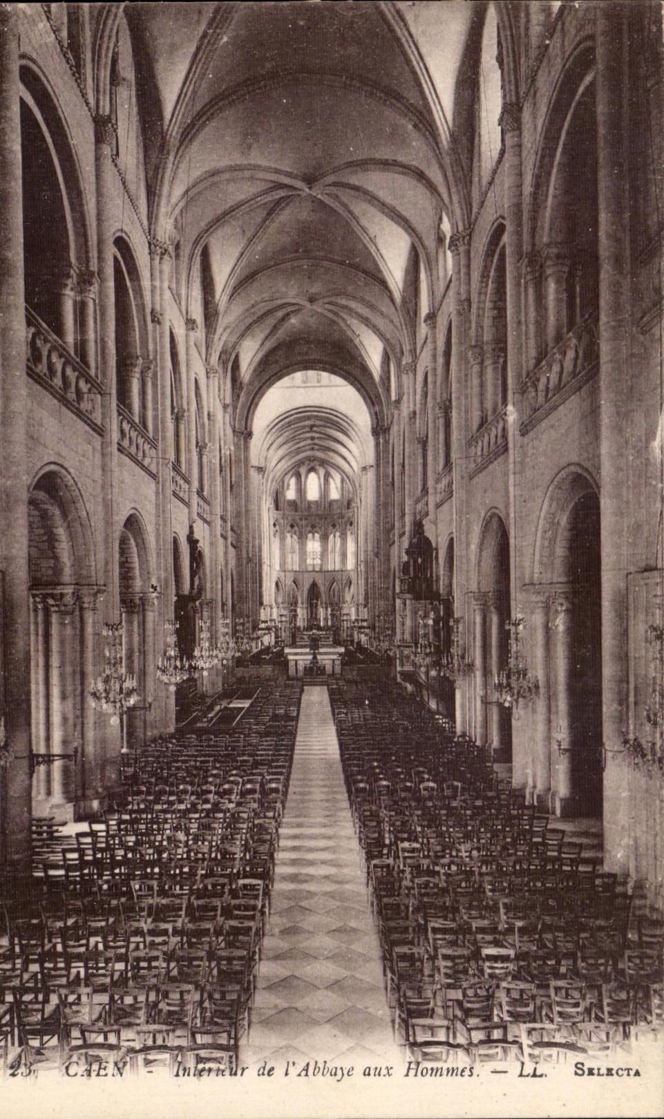 CPA Caen Interieur de l'Abbaye aux Hommes 