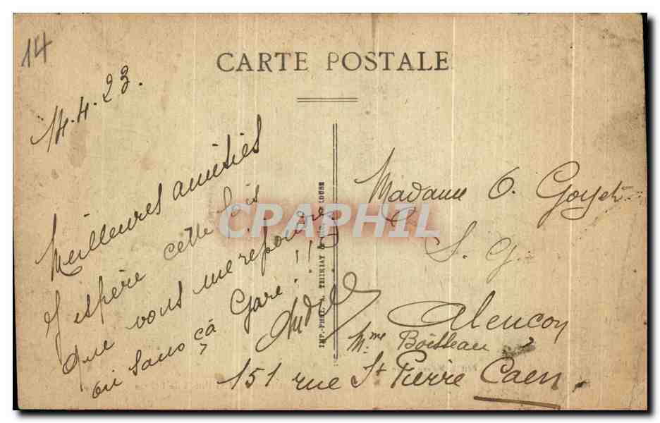 CPA Caen Les bords de l'Orne — Reverso