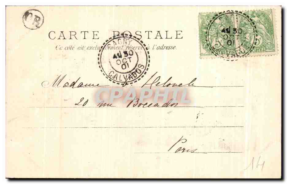 CPA Caen Abside Sainte Etienne — Verso