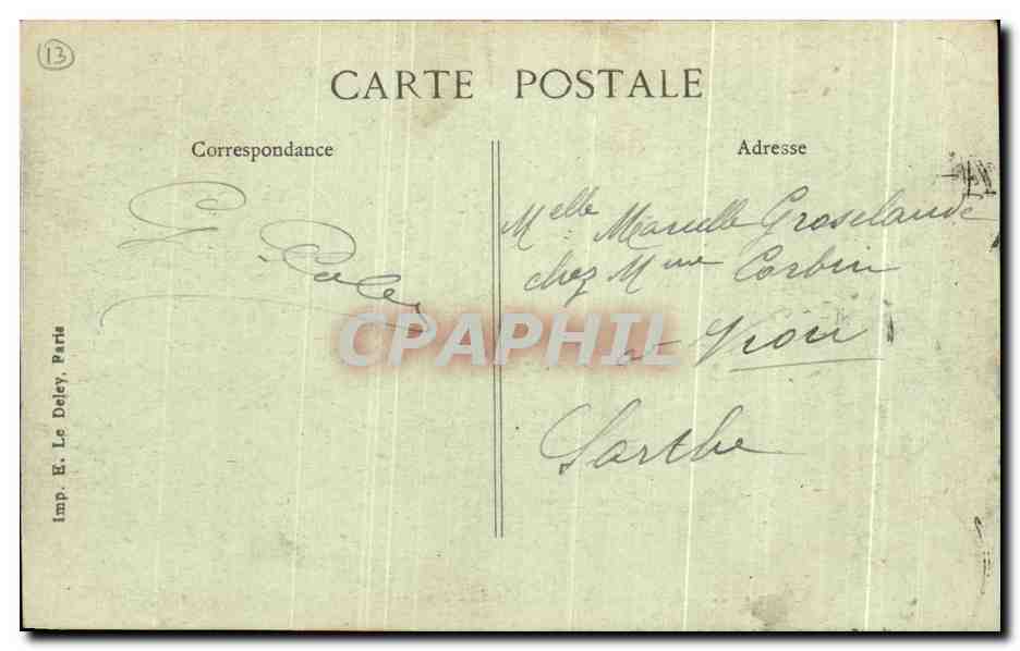 CPA Marseille Le Quai du Port Quartier des Accoules Bateaux  — Verso